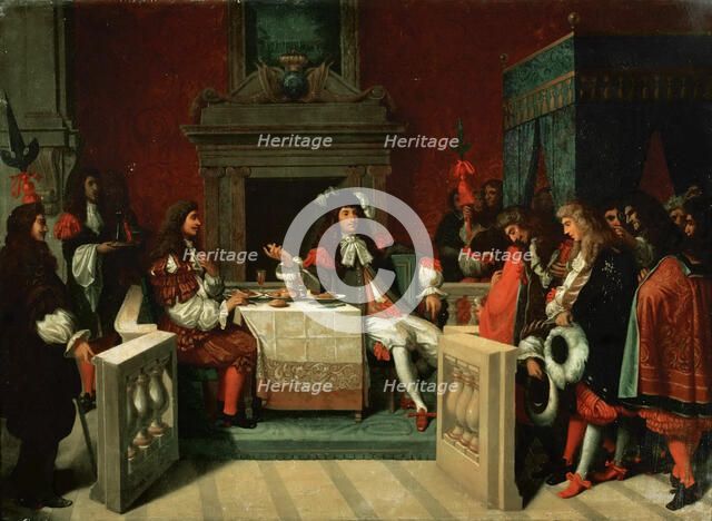 Molière at the table of Louis XIV, 1857. Creator: Ingres, Jean Auguste Dominique (1780-1867).