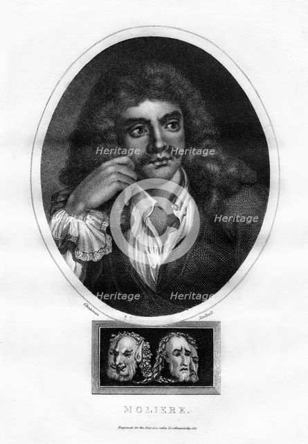 Moliere, French theatre writer, director and actor, (1817). Artist: I Chapman