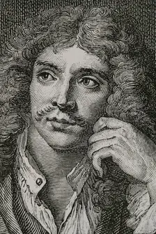 Molière, (Jean-Baptiste Poquelin) (1622-1673), French playwright, actor, and poet, Detail, 1882. Creator: Jules Jean Marie Joseph Huyot