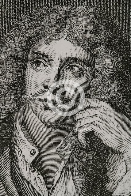 Molière, (Jean-Baptiste Poquelin) (1622-1673), French playwright, actor, and poet, Detail, 1882.  Creator: Jules Jean Marie Joseph Huyot.