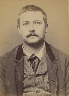 Molmerret. Joseph, Camille. 28 ans, né le 20/11/65 à Lyon (Rhône). Graveur. Anarchiste. 26..., 1894. Creator: Alphonse Bertillon