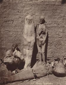 Momies Egyptiennes (Egyptian Mummies), c. 1870. Creator: Felix Bonfils