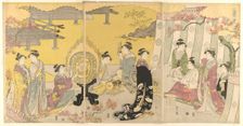 Momiji no ga, from the series "A Fashionable Parody of the Tale of Genji", c1789/94. Creator: Hosoda Eishi