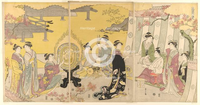 Momiji no ga, from the series "A Fashionable Parody of the Tale of Genji", c1789/94. Creator: Hosoda Eishi.