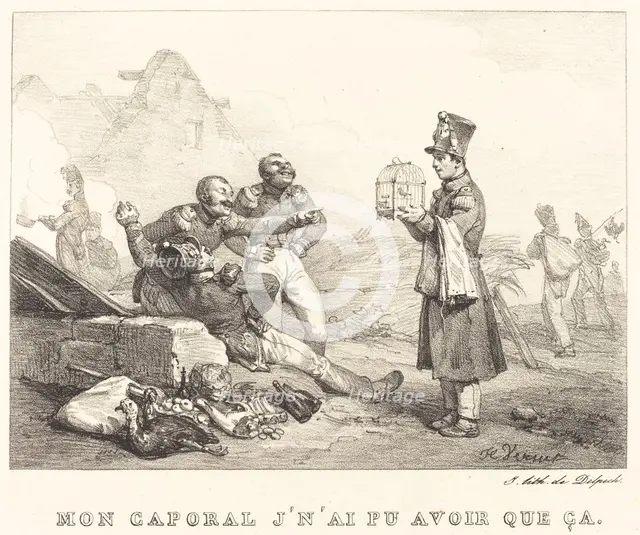 Mon Caporal, Je n'ai pu avons que ça, 1823. Creator: Emile Jean-Horace Vernet.