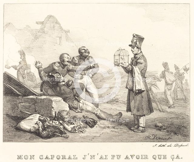 Mon Caporal, Je n'ai pu avons que ça, 1823. Creator: Emile Jean-Horace Vernet.