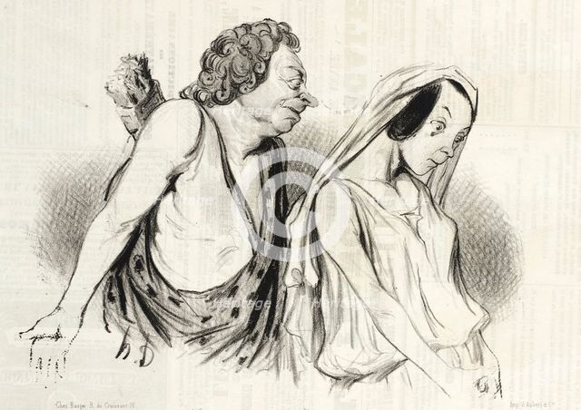 Mon char, mes javelots...(Phèdre), 1841. Creator: Honore Daumier.
