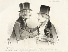 Mon cher faites moi...le plaisir de me prêter 15 frs..., 1838. Creator: Honore Daumier