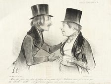 Mon cher faites moi...le plaisir de me prêter 15 frs..., 1838. Creator: Honore Daumier