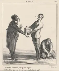 Mon cher Holsteinois, votez je vous en prie ..., 19th century. Creator: Honore Daumier