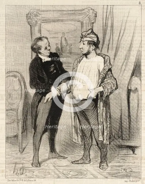 Mon cher je t'assure que je te..., 1845. Creator: Honore Daumier.