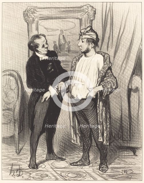 Mon cher je t'assure que je te..., 1845. Creator: Honore Daumier.