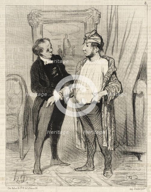 Mon cher je t'assure que je te..., 1845. Creator: Honore Daumier.