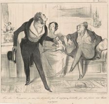 Mon Dieu! Monseigneur, je suis..., 19th century. Creator: Honore Daumier