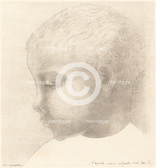 Mon Enfant (My Child), 1892. Creator: Odilon Redon.