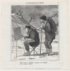Mon vieux, ta peinture manque de chaleur, 1864. Creator: Honore Daumier