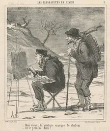 Mon vieux, ta peinture manque de chaleur ..., 19th century. Creator: Honore Daumier