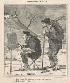 Mon vieux, ta peinture manque de chaleur ..., 19th century. Creator: Honore Daumier