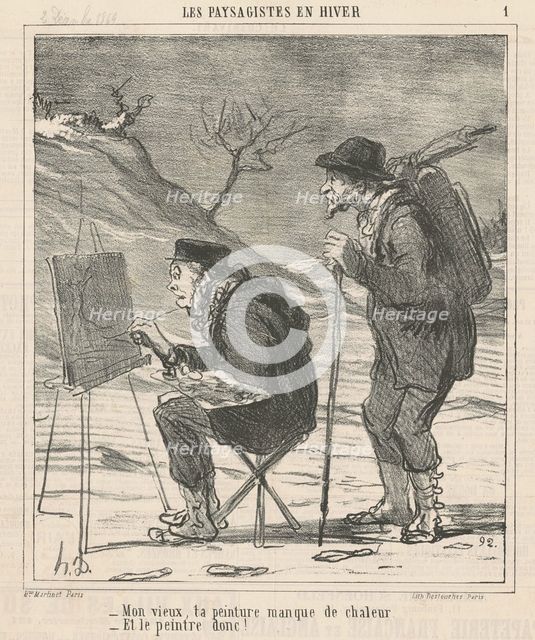 Mon vieux, ta peinture manque de chaleur ..., 19th century. Creator: Honore Daumier.