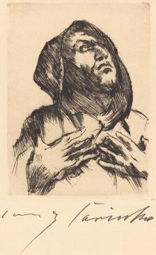 Mönch mit Erhobenem Blick (Monk Gazing Upward), 1916. Creator: Lovis Corinth
