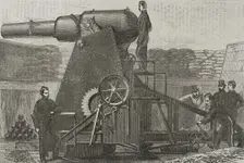 Moncrieff 7-ton gun carriage, 1870. Creator: Unknown