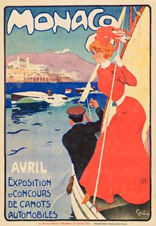 Monaco Exposition et concours de canots automobiles, 1905. Creator: Jules Alexandre Grun