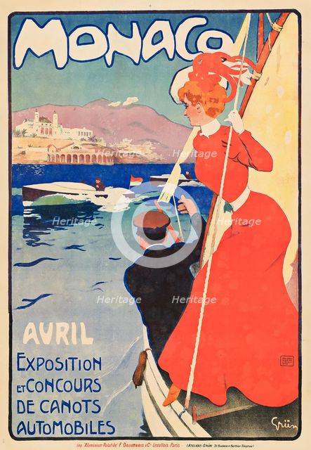 Monaco Exposition et concours de canots automobiles, 1905. Creator: Jules Alexandre Grun.