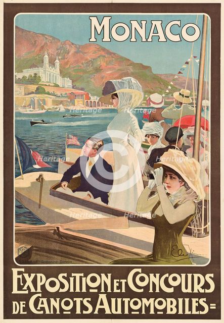 Monaco Exposition et concours de canots automobiles, c1900. Creator: Ximenes, Elio (1855-1926).