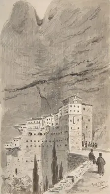 Monastery of Mega Spileon, Greece, 1896. Creator: Peter Toft