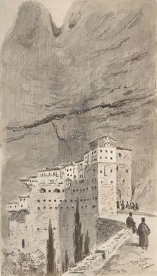 Monastery of Mega Spileon, Greece, 1896. Creator: Peter Toft