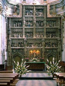 Monastery of El Paular, founded by John I, 1390, altarpiece of the church
