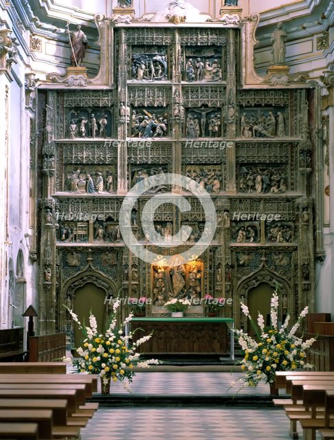 Monastery of El Paular, founded by John I, 1390, altarpiece of the church.