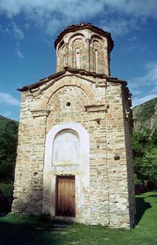 Monastery of St Nicholas, Matka Canyon, Macedonia. Creator: Vivienne Sharp