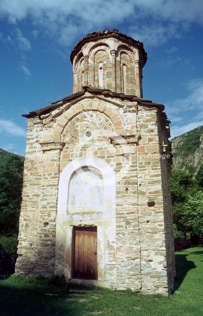 Monastery of St Nicholas, Matka Canyon, Macedonia.  Creator: Vivienne Sharp.
