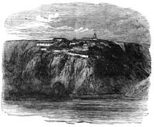 Monastery of St. George, near Balaclava - from a sketch by Lieut. Montagu O'Reilly, 1854. Creator: Unknown