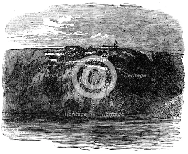 Monastery of St. George, near Balaclava - from a sketch by Lieut. Montagu O'Reilly, 1854. Creator: Unknown.