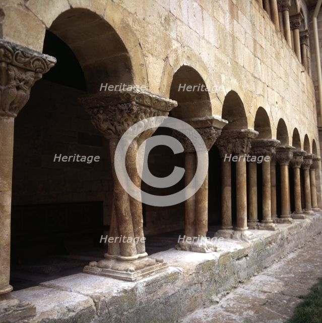 Monastery of Santo Domingo de Silos, detail of one of the galleries of the cloister.
