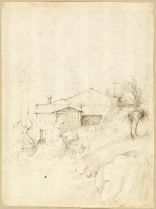 Monastery on the Slope of a Rocky Hill, 1508/09. Creator: Fra Bartolomeo