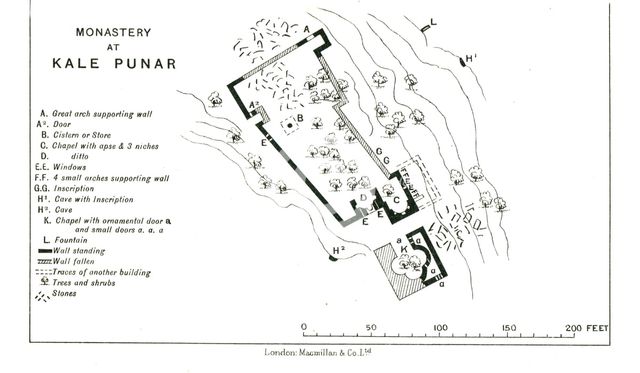 'Monastery at Kale Punar', c1915. Creator: Stanford's Geographical Establishment.
