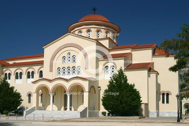 Monastery and church of Agios Gerasimos, Kefalonia, Greece.