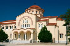 Monastery and church of Agios Gerasimos, Kefalonia, Greece. Creator: Peter Thompson