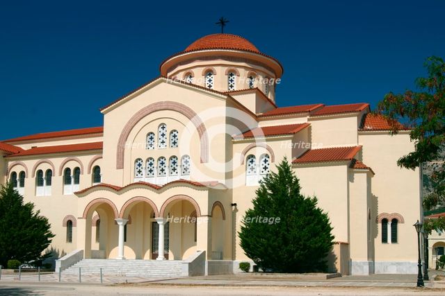Monastery and church of Agios Gerasimos, Kefalonia, Greece. Creator: Peter Thompson.