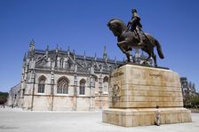 Monastery and statue of Nuno Alvares Pereira, Monastery of Batalha, Batalha, Portugal, 2009. Artist: Samuel Magal