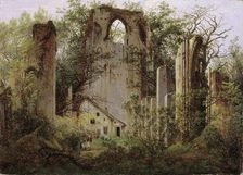 Monastery ruin Eldena near Greifswald , ca 1825. Creator: Friedrich, Caspar David (1774-1840)