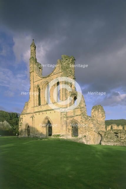 Monastic church, Byland Abbey, North Yorkshire, 1998. Artist: J Richards