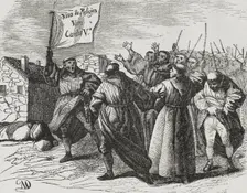 Monastic uprising, First Carlist War (1833-1840), Madrid, Spain, 1842. Creator: Jose Gomez