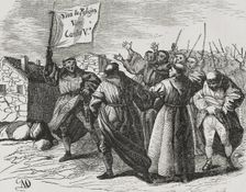 Monastic uprising, First Carlist War (1833-1840), Madrid, Spain, 1842. Creator: Jose Gomez