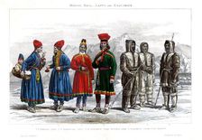 Mongol Race, Lapps and Esquimaux 1800-1900.Artist: A Portier
