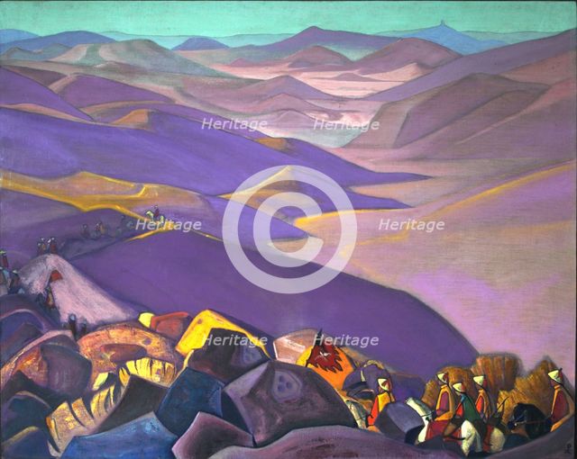 Mongolia. Genghis Khan's Campaign, 1937-1938. Artist: Roerich, Nicholas (1874-1947)