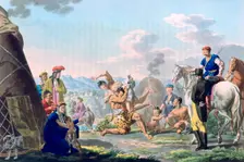 Mongolian Fight 1813. Artist: E Scotnikoff